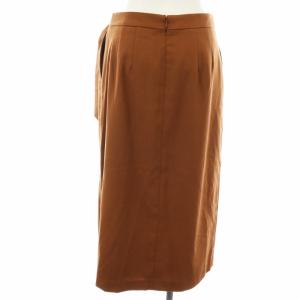 23区 22AW クリアトリコチン ラップ風 スカート ロング マキシ タイト タック ベルト 38 M 茶 ブラウン SKWONA0210