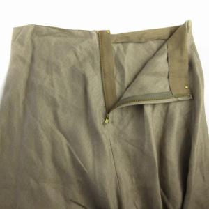 Deuxieme Classe アササルファーゾメスカート フレア マキシ ロング 麻 リネン 36 S 茶 ブラウン 20060500708010