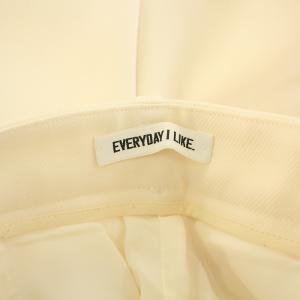 EVERYDAY I LIKE Cropped クロップドパンツ スラックス ジップフライ 36 L 白 ホワイト /BB