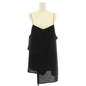 ENFOLD キャミソール シャツ ブラウス アシンメトリー 38 M 黒 ブラック 300FA130-1550 /BB