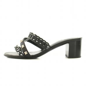 HERMES アジャッチオ スタッズ ミュール 37 ブラック