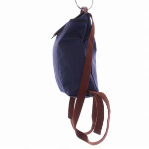 Longchamp リュックサック デイバッグ ナイロン レザー 紺 ネイビー