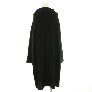 LIMI feu ニットワンピース ひざ丈 長袖 ウール 無地 2 M 黒 ブラック