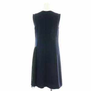 Theory Synthetic Crepe Pleated Day Dress ノースリーブ ワンピース ひざ丈 プリーツ シアー シースルー