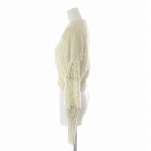 TODAYFUL パッチワークパフニット セーター プルオーバー ショート丈 長袖 F アイボリー 12120528