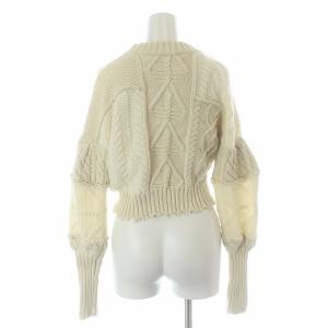 TODAYFUL パッチワークパフニット セーター プルオーバー ショート丈 長袖 F アイボリー 12120528