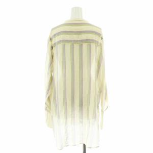 TODAYFUL Multistripe Silk Shirts マルチストライプシルクシャツ ブラウス チュニック丈 バンドカラー 絹 シアー