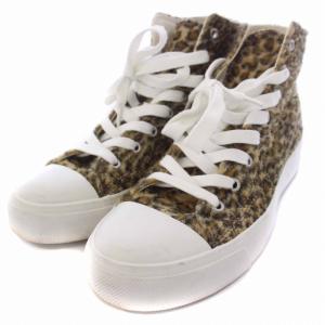 JUNYA WATANABE コムデギャルソン スニーカー シューズ ハイカット ヒョウ柄 レオパード S 24?p ベージュ JT-K109-051-1-2