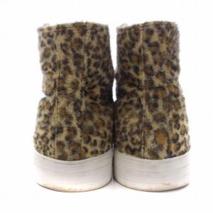 JUNYA WATANABE コムデギャルソン スニーカー シューズ ハイカット ヒョウ柄 レオパード S 24?p ベージュ JT-K109-051-1-2