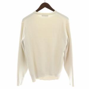 ESTNATION 22AW 両畦ウォッシャブルクルーネックニット セーター 長袖 M 白 ホワイト 22-200-12-080144