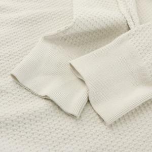 ESTNATION 22AW 両畦ウォッシャブルクルーネックニット セーター 長袖 M 白 ホワイト 22-200-12-080144