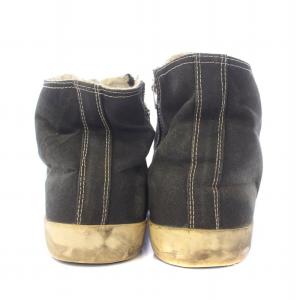 GOLDEN GOOSE FRANCY フランシー ハイカットスニーカー シューズ キャンバス 星 スター USED加工 37 24cm 黒 ブラック