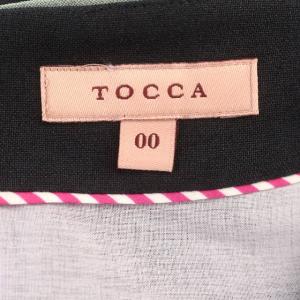 TOCCA 24AW AFTERNOON ドレス ワンピース ノースリーブ ひざ丈 00 S ネイビー 紺 /G