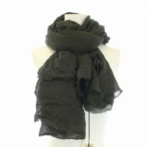 Faliero Sarti ストール マフラー モダール カシミヤ混 カーキ 緑 グリーン