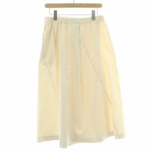 plantation ラップスカート 巻き フレア マキシ ロング ストレッチ 無地 M 白 ホワイト タグ付き /BB