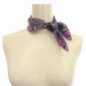 ETRO スカーフ ペーズリー柄 シルク ポケットチーフ 紫 パープル