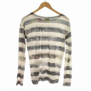 DRIES VAN NOTEN ロンT Tシャツ ボーダー カットソー XS ホワイト