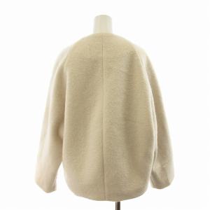 BEAUTY&YOUTH UNITED ARROWS ブークレ ノーカラーショートコート アウター 裏地キルティング F 白 ホワイト 16256995160