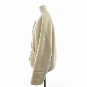 BEAUTY&YOUTH UNITED ARROWS ブークレ ノーカラーショートコート アウター 裏地キルティング F 白 ホワイト 16256995160