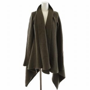 Rick Owens ニットガウン カーディガン リブ ウール F38 S カーキ