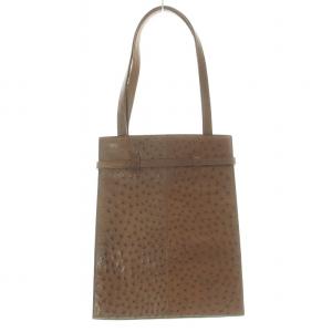 CIVIDINI トートバッグ ハンドバッグ オーストリッチ 茶 ブラウン タグ付き