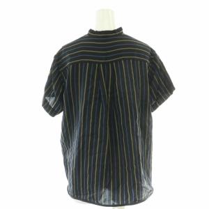 sacai カットソー Tシャツ ストライプ 切替 テールカット 1 M 黒 ブラック