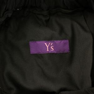 Y's ヨウジヤマモト パープルレーベル ワイドパンツ イージー ウエストゴム レース 刺繍 2 S 黒 ブラック