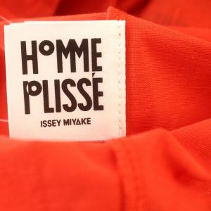 HOMME PLISSE ISSEY MIYAKE Tシャツ 半袖 カットソー ロゴ プリント F オレンジ