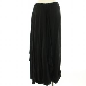 Yohji Yamamoto +NOIR イージーパンツ アシンメトリー ウエストゴム オーバーサイズ ウール 2 S 黒 ブラック NG-P01-101-3