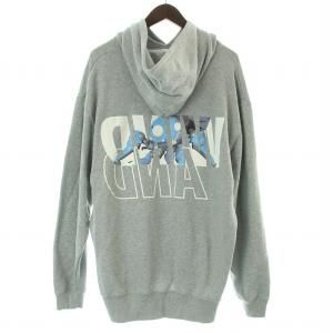 WIND AND SEA 攻殻機動隊 プルオーバーパーカー スウェット 長袖 ロゴ プリント L グレー