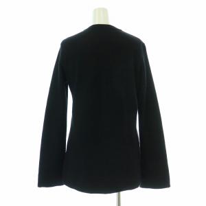 Tao AD2011 ニットカーディガン 長袖 クルーネック ウール S 黒 ブラック TH-T006