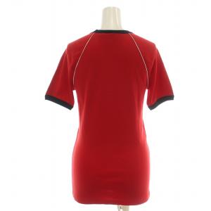 GUCCI リンガーTシャツ カットソー 半袖 クルーネック ロゴ刺繍 ラケット M 赤 レッド 紺 ネイビー マルチカラー