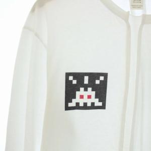 COMME des GARCONS SHIRT インベーダー Invader アシンメトリー Tシャツ ロンT カットソー 長袖 XL 白 ホワイト FJ-T005