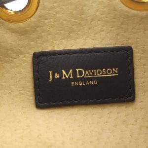J&M DAVIDSON カーニバル ショルダーバッグ 巾着 フリンジ レザー ネイビー