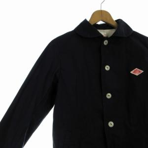 DANTON DOWNPROOF丸衿ブルゾン ジャケット ロゴ 刺繍 34 XS 紺 ネイビー