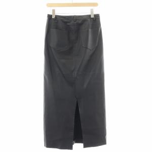 L'Appartement Raw+ Leather Maxi SK レザーマキシスカート F ブラック