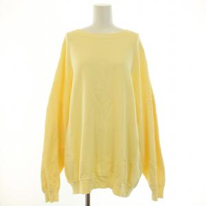 wear out sweat ウェアアウトスウェット トレーナー 長袖 クルーネック 無地 ヴィンテージ加工 F 黄色 イエロー