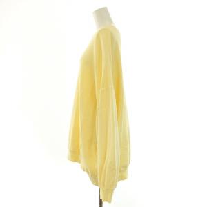 Deuxieme Classe wear out sweat ウェアアウトスウェット トレーナー 長袖 クルーネック 無地 ヴィンテージ加工 F 黄色 イエロー