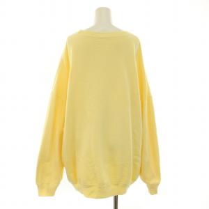 Deuxieme Classe wear out sweat ウェアアウトスウェット トレーナー 長袖 クルーネック 無地 ヴィンテージ加工 F 黄色 イエロー