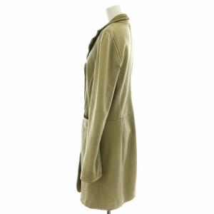 EMPORIO ARMANI レザーコート チェスター ロング シングル 40 M カーキ