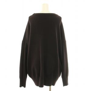 EVERYDAY I LIKE クルーネックニット セーター 長袖 無地 ウール 茶 ブラウン 19080500801030