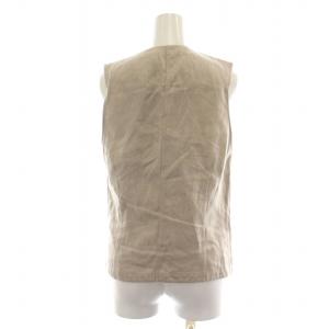 MUSE de Deuxieme Classe 22SS リネンチノ LINEN CHINO ベスト ジレ シングル Vネック 麻 F ベージュ 22010500413010