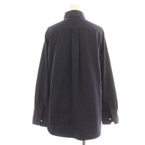 MADISONBLUE シャツ 長袖 ロゴ刺繍 M 紺 ネイビー