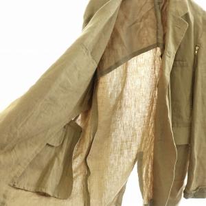 UNDERCOVER ジュンタカハシ 21SS 高密度Li ZiP ジャケット テーラード シングル 背抜き 麻 リネン 2 M ベージュ