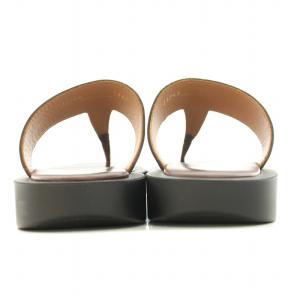 caminando トングサンダル 厚底 レザー 7 23.5cm-24cm 茶 ブラウン /BB