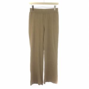 Deuxieme Classe イージーパンツ リブニット ワイド 絹 シルク混 36 S ベージュ