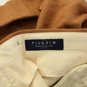 TOMORROWLAND 24SS ベルジャンリネン 2プリーツスラックス テーパードパンツ タック ジップフライ 46 S 茶