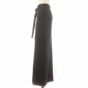 TOMORROWLAND タイトスカート ロング マキシ 麻 リネン混 ベルト 36 S 紺 ネイビー