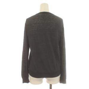 TOMORROWLAND ニットカーディガン 麻 リネン クルーネック 長袖 S グレー /KL