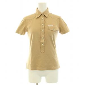 ポロシャツ カットソー ストレッチ ウエスタン 半袖 レギュラーカラー XS ベージュ /BB